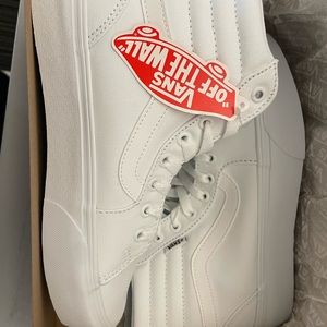 Platform White High-Top Vans (Filmore)
